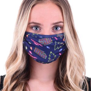 Adult Neon All Over Print Christmas Vacation Face Mask