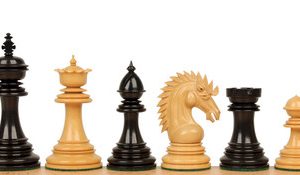 Cyrus Staunton Chess Set with Ebony & Boxwood Pieces - 4.4 King