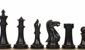 Executive Easy-Cary Plastic Chess Set Black & Ivory Pieces with Lightweight Floppy Board - Black