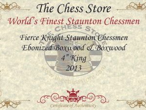 Fierce Knight Staunton Chess Set with Ebonized & Boxwood Pieces - 4 King