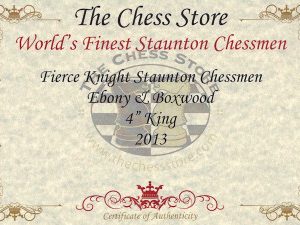Fierce Knight Staunton Chess Set with Ebony & Boxwood Pieces - 4 King