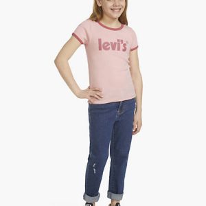 Levi's Ribbed Ringer Logo Top Big Girls S-XL S