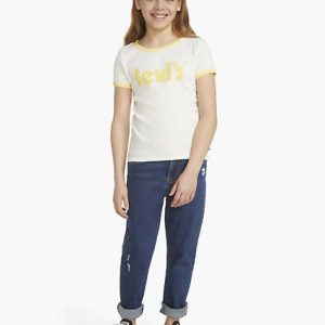Levi's Ribbed Ringer Logo Top Big Girls S-XL S