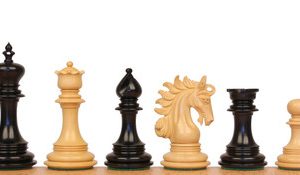 Marengo Staunton Chess Set with Ebony & Boxwood Pieces - 4.25 King