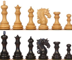 Tencendur Staunton Chess Set with Ebony & Boxwood Pieces - 4.4 King