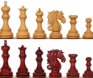 Tencendur Staunton Chess Set with Padauk & Boxwood Pieces - 4.4 King