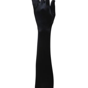 Women's Black Elbow Length Gloves