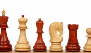 Zagreb Series Chess Set with Padauk & Boxwood Pieces - 3.25 King