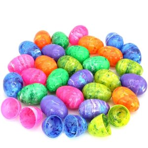 30 Piece 3.15 Inch Iridescent Egg Shells