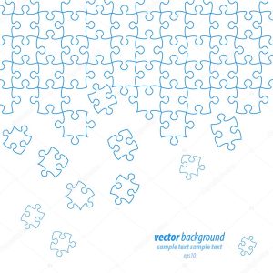 Puzzle pieces vector design