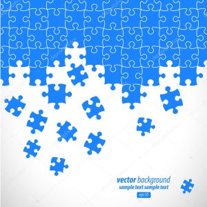 Puzzle pieces vector design