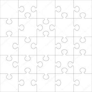 Puzzle vector template.