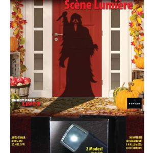 Ghost Face Silhouette with Spotlight Decoration