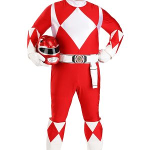 Plus Size Power Rangers Authentic Red Ranger Costume for Men