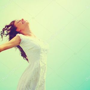 Woman Enjoying Nature.
