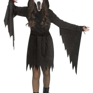 Girl's Glitter Ghost Face Costume