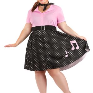 Plus Size Sock Hop Cutie Women's Costume Dress