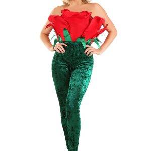 Women's Red Rose Costume