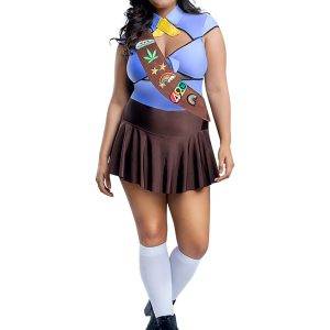Plus Size Special Brownie Scout Costume for Women