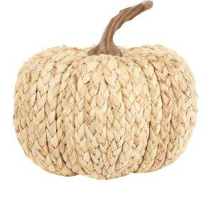 5-Inch Cornpeel White Pumpkin Decoration
