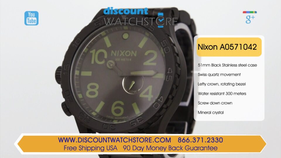 Nixon 51-30 Surplus Matt black Ion-plated Mens Watch A0571042 – Rakuten.com