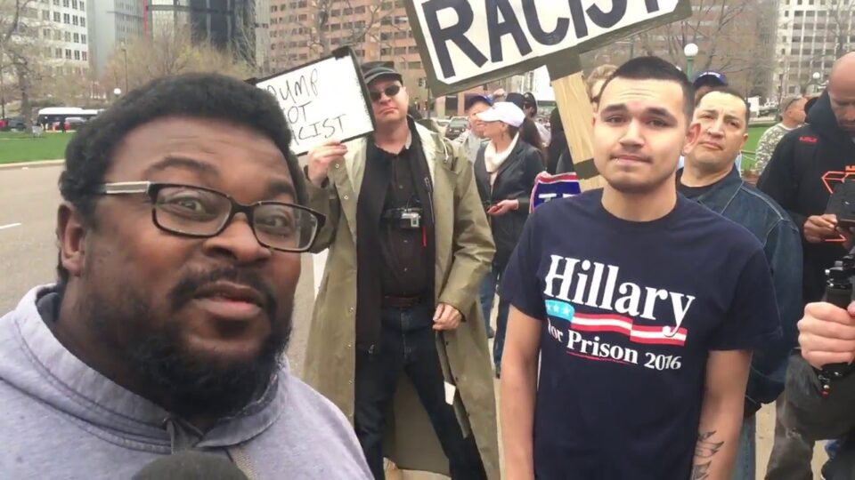 Trump Protestor Can’t Answer Why Trump Is Racist – YouTube