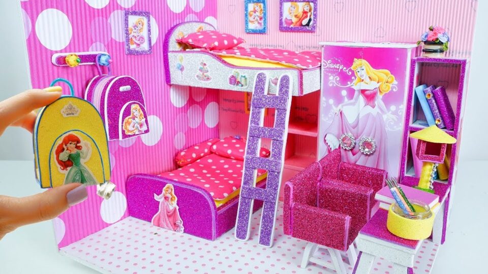 DIY Miniature Dollhouse Room ~ Rapunzel Room Decor, Backpack