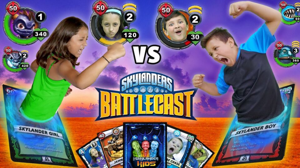 REAL LIFE SKYLANDERS BATTLECAST FIGHT w/ Magic Cards!!