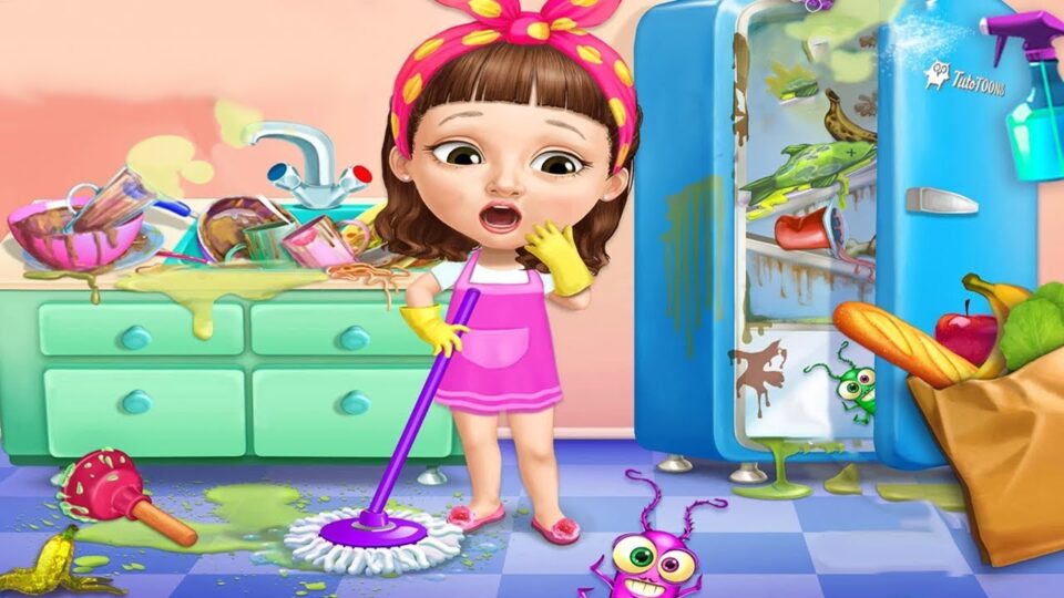 Fun Care Kids Game – Sweet Baby Girl Cleanup 5 – Messy House Makeover ...