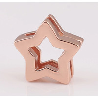 Rose Gold Sleek Star Clip Charm For Reflexions