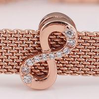 Sparkling Infinity Clip For Reflexions Charm Rose Gold