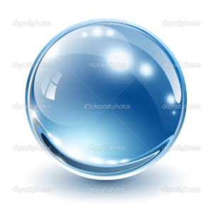 3D glass sphere