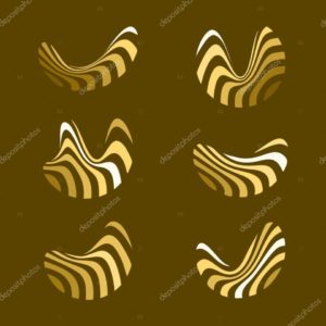 Abstract vector wave logo. Landscape design. Plantation logo. Cu