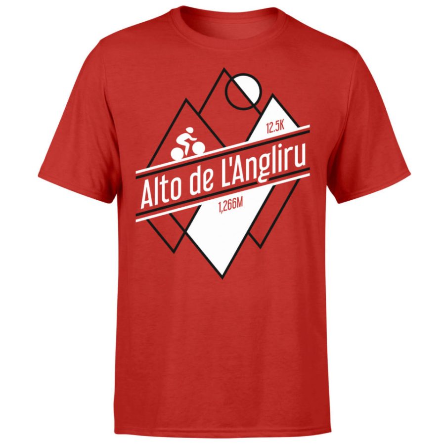 Alto De L'Angliru Men's Red T-Shirt - XL