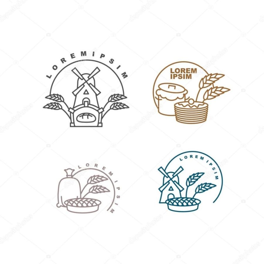 Bakery logo. Bakery production logo. Shop for sale of fresh brea