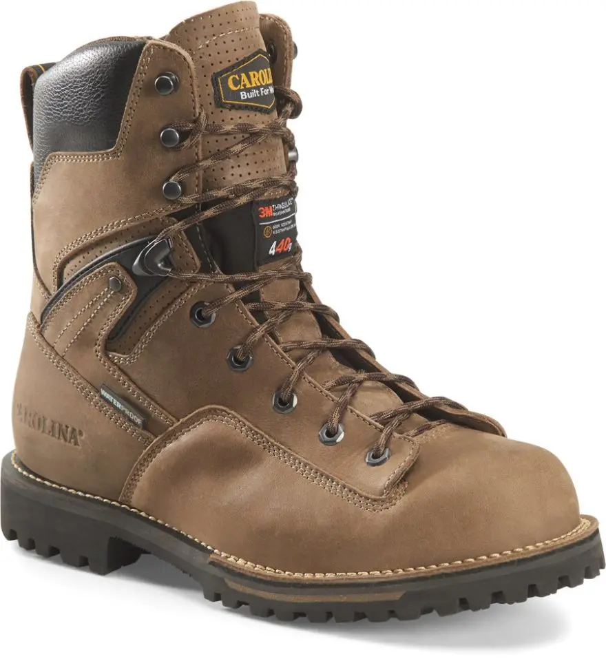 Carolina Mens 8 Inch Lace to Toe WP INS Work Boot : Dark Brown - Mens