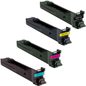 Konica-Minolta Magicolor 4650 / 4690 Series Compatible Toner Cartridge Set 1 Black, 1 Cyan, 1 Magenta, 1 Yellow - 4 Pack