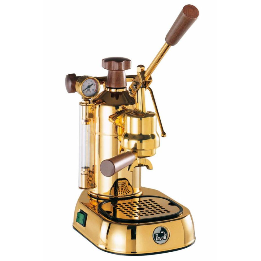 La Pavoni Professional Copper Brass 16 Cup Manual/Lever Espresso Machine PB-16