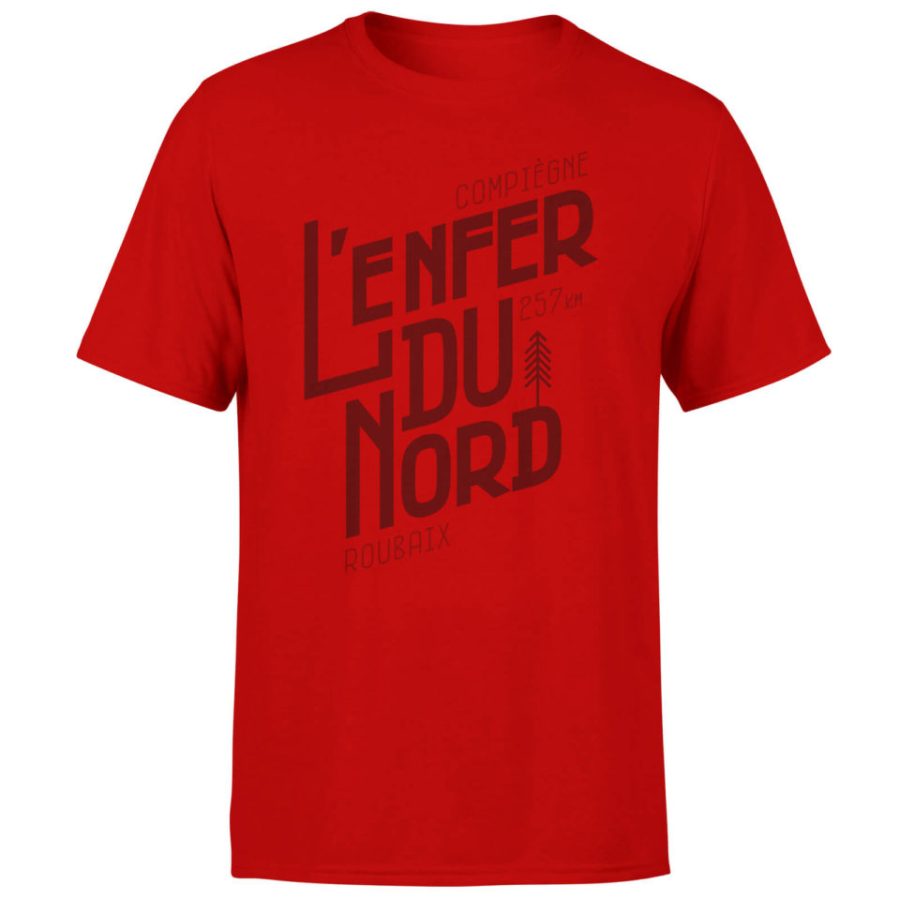 L'enfer Du Nord Men's Red T-Shirt - S