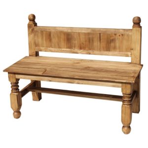 Mexican Rustic Pine Lyon Bench