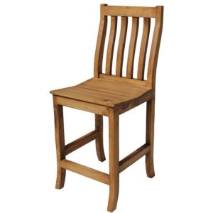 Mexican Rustic Pine Short Keko Bar Stool