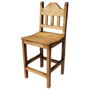 Mexican Rustic Pine Short Santana Bar Stool