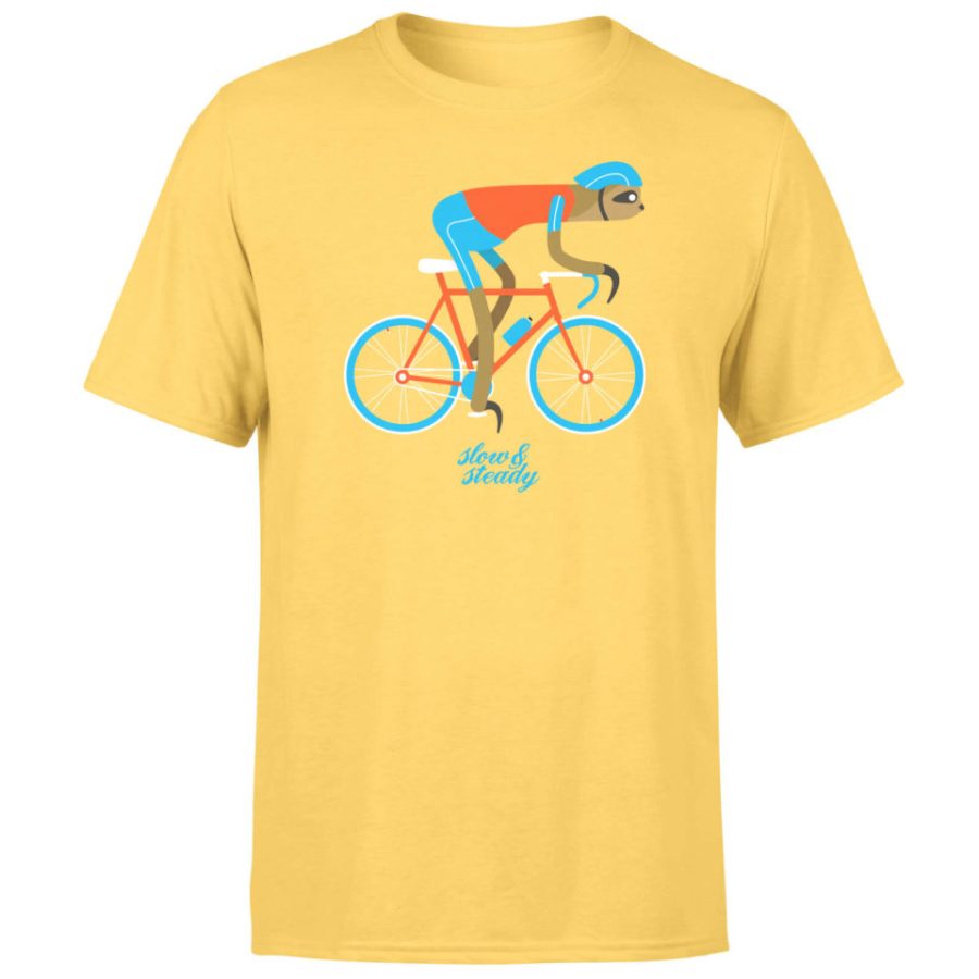 Slow And Steady Sloth Men's Yellow T-Shirt - XL