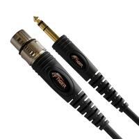 Tiger 3m (10ft) XLR Female to 1/4 inch Jack Microphone Cable