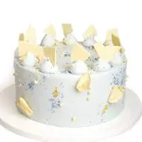 Baby Blue Sprinkle Cake - Two Tier