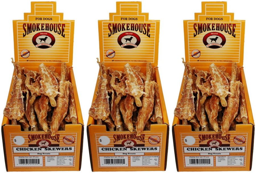 Smokehouse Chicken Skewers Dog Chews, 45 Count, 3 Pack