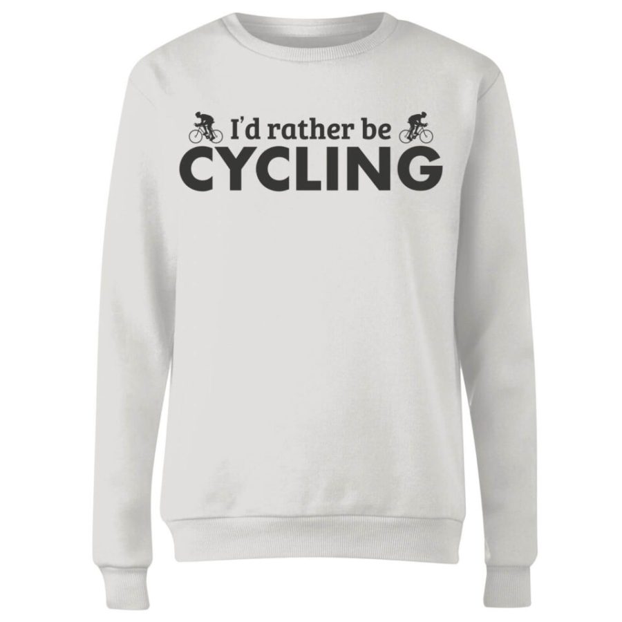 I'd Rather be Cycling Women's Sweatshirt - White - M - White