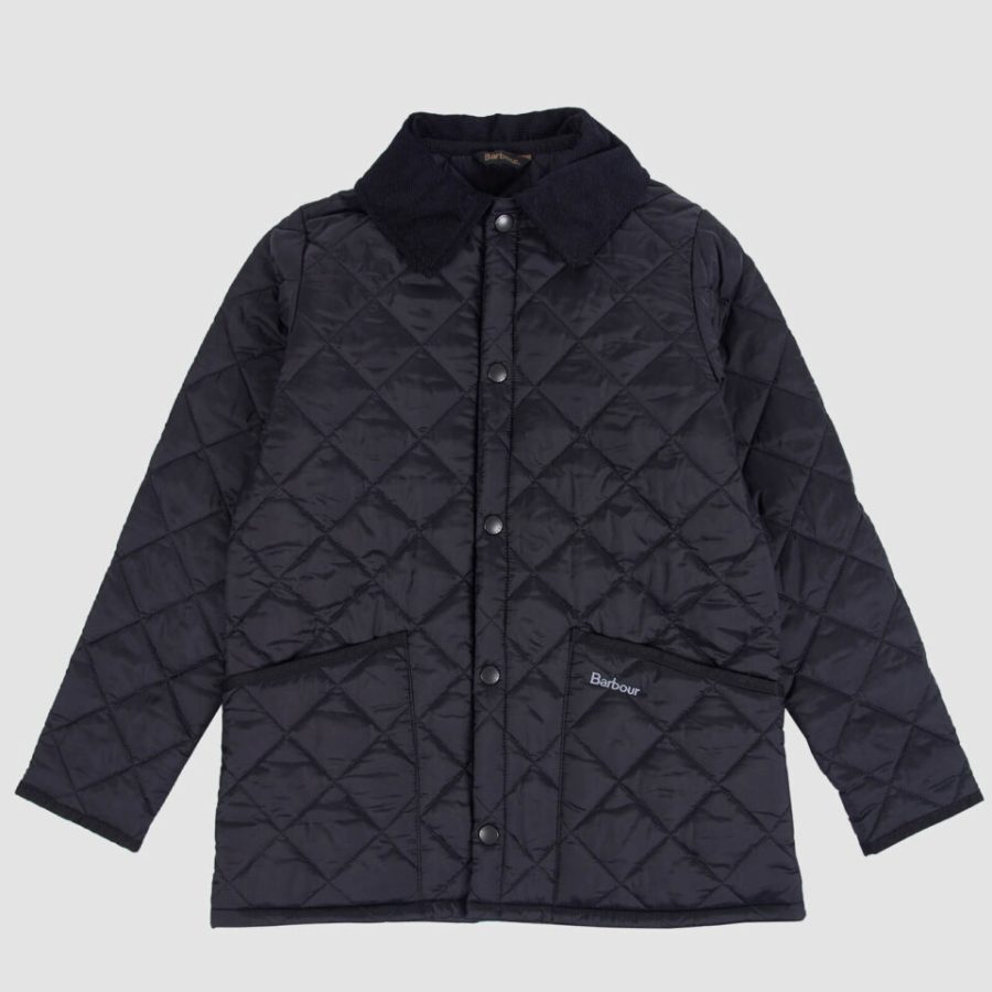Barbour Boys Liddesdale Quilted Jacket - Black - L (10-11 Years)