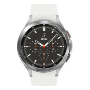 Samsung Galaxy Watch4 Classic Bluetooth Silver 42MM White Ridge-Sport Band