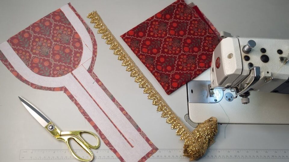 Printed Kurti पर Kundan Work Lace लगा कर बनाएं Round Neck का ख़ूबसूरत Design/Latest Neck Design 2022